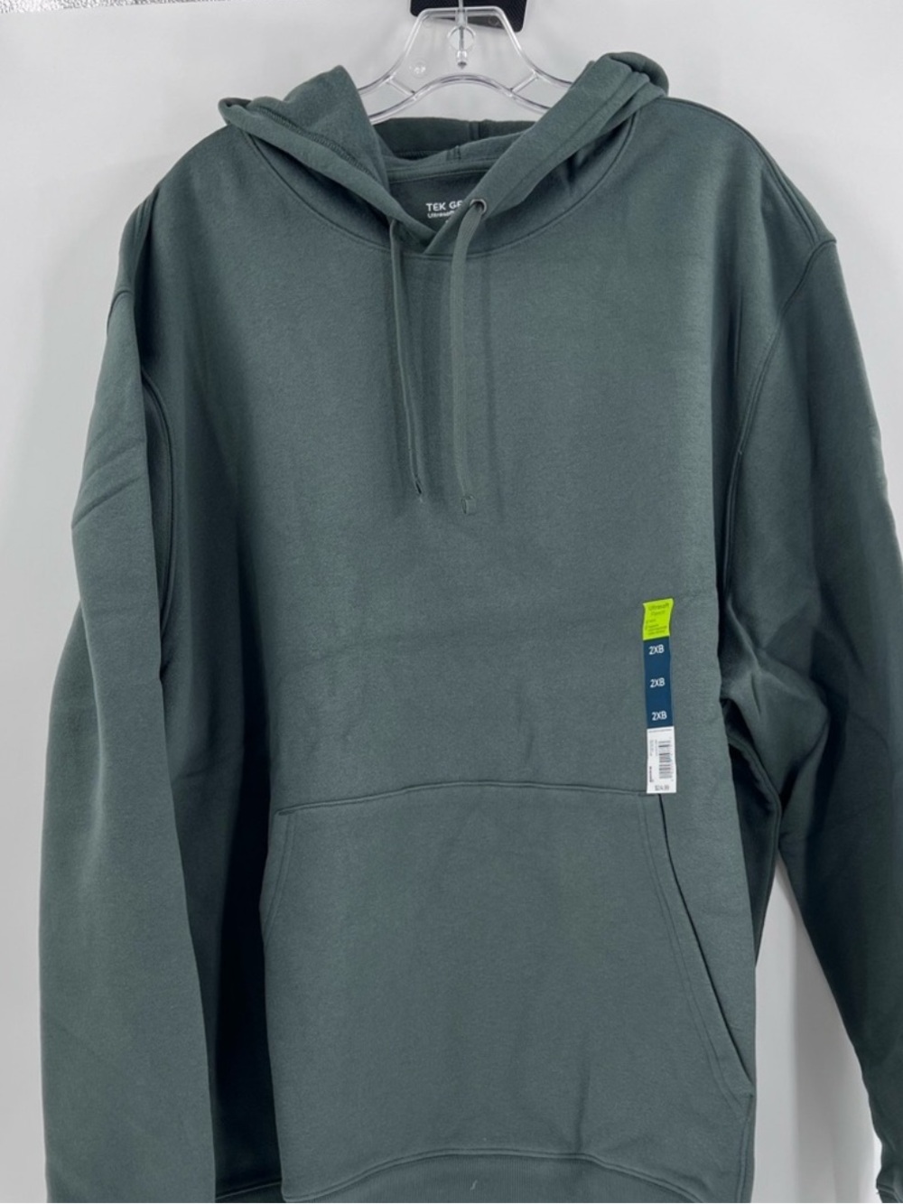 Tek Gear Hoodie Mens 2XB Big Sage Green Ultrasoft Fleece Pullover NWT